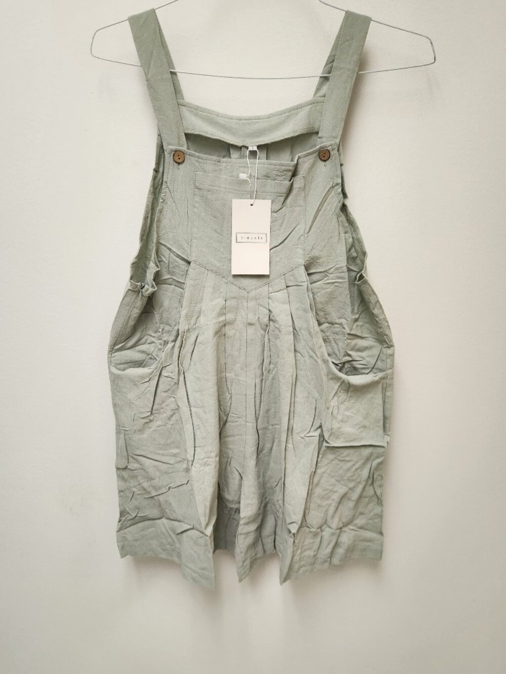 Ninexis Pocket Overall Romper Sage